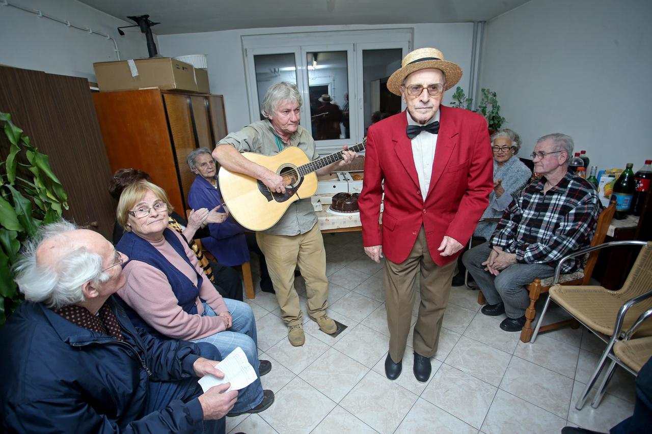 30.11.2015., Zagreb - Proslava 90. rodjendana Miljenka Pintarica, najstarijeg hrvatskog steppera.  Photo: Igor Kralj/PIXSELL