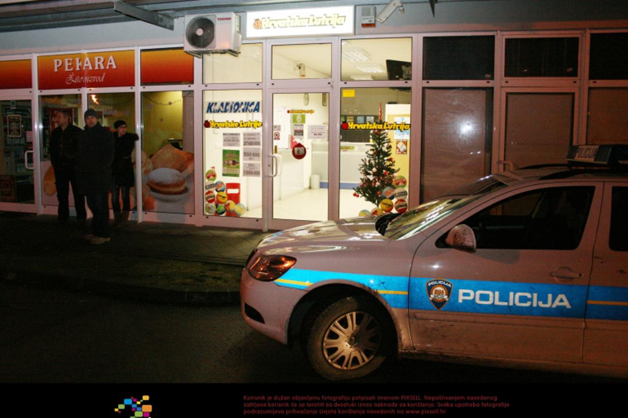 '17.12.2011., Karlovac - Opljackana poslovnica Hrvatske lutrije u Luscicu. Photo: Dominik Grguric/PIXSELL'