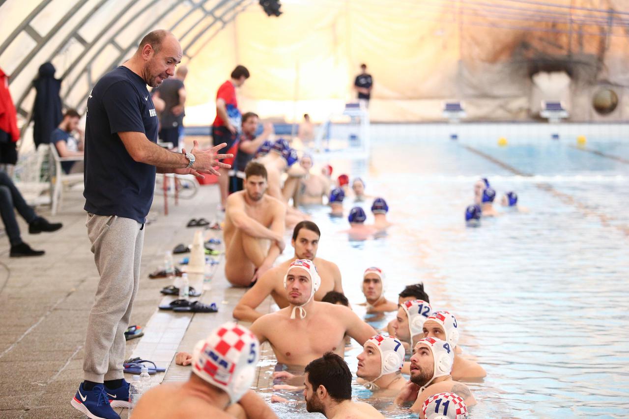 Zagreb: Otvoreni trening vaterpolo reprezentacija Hrvatske i Rusije uoči odlaska na Euro u Budimpeštu