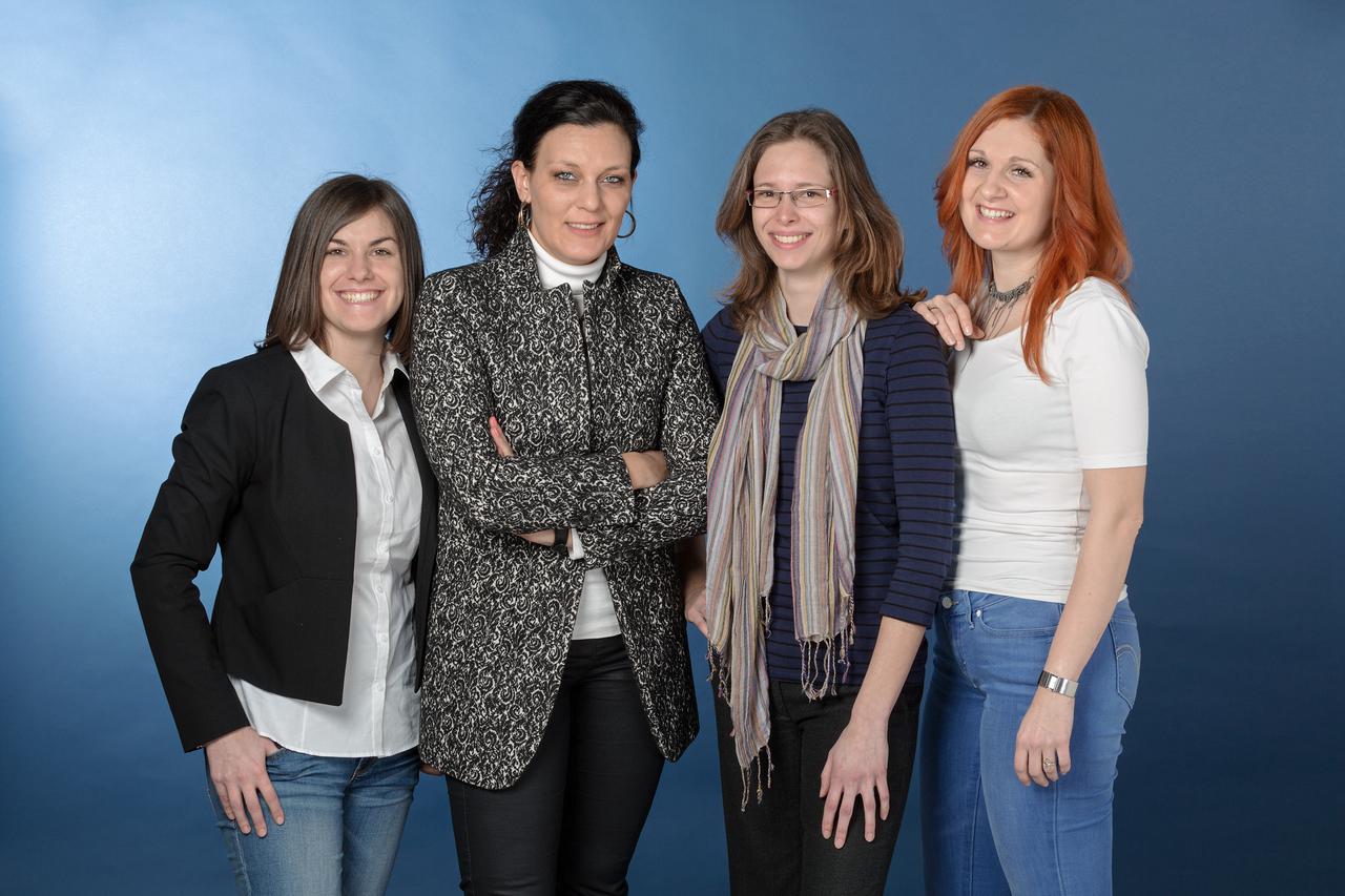 03.03.2015., Zagreb - Nevena Cvetesic, Ivana Mikolasevic, Anamarija Rogina i Ksenija Uroic, znanstvenice koje su dobile stipendiju za zene u znanosti.   Photo: Danijel Berkovic/PIXSELL