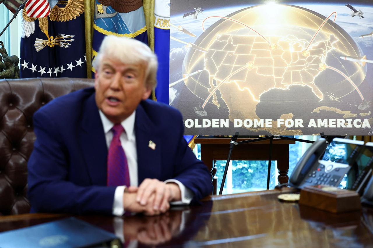 U.S. President Donald Trump and U.S. Defense Secretary Pete Hegseth make an announcement at the White House in Washington