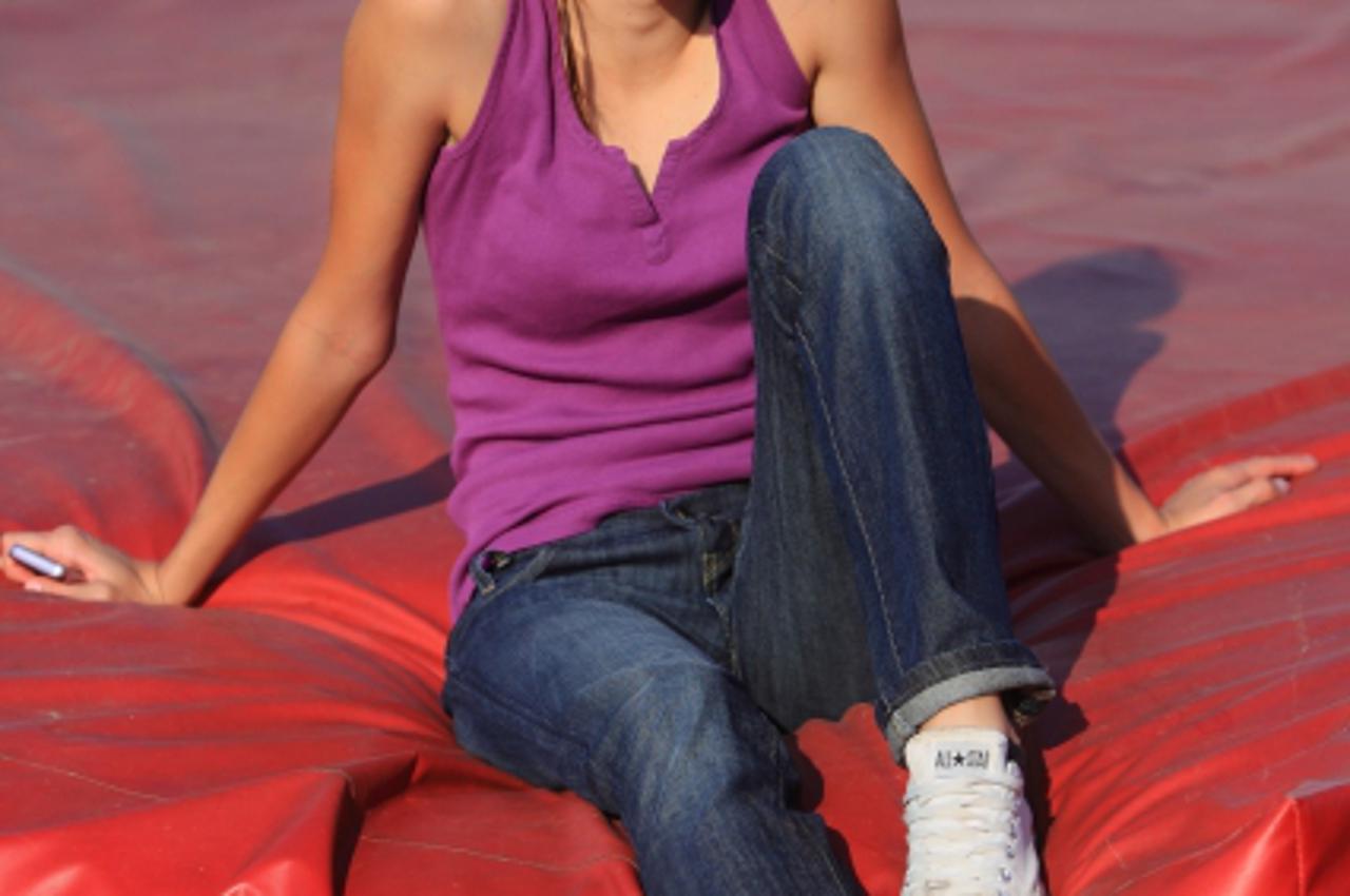 \'24.08.2010.,Zagreb    Ana Simic atleticarka, skok u vis. Photo: Zeljko Lukunic/PIXSELL\'