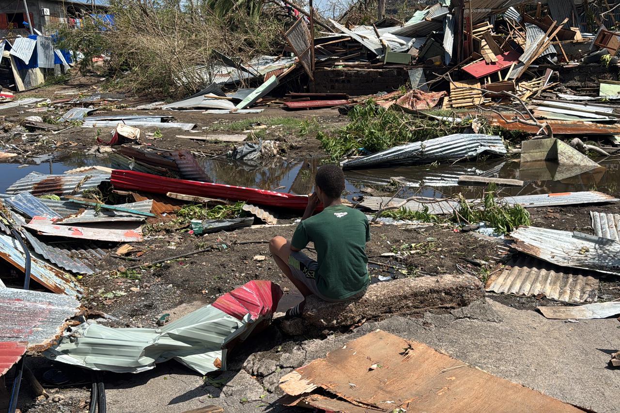 A satellite image shows Mamoudzou after the Cyclone Chido swept through Mayotte