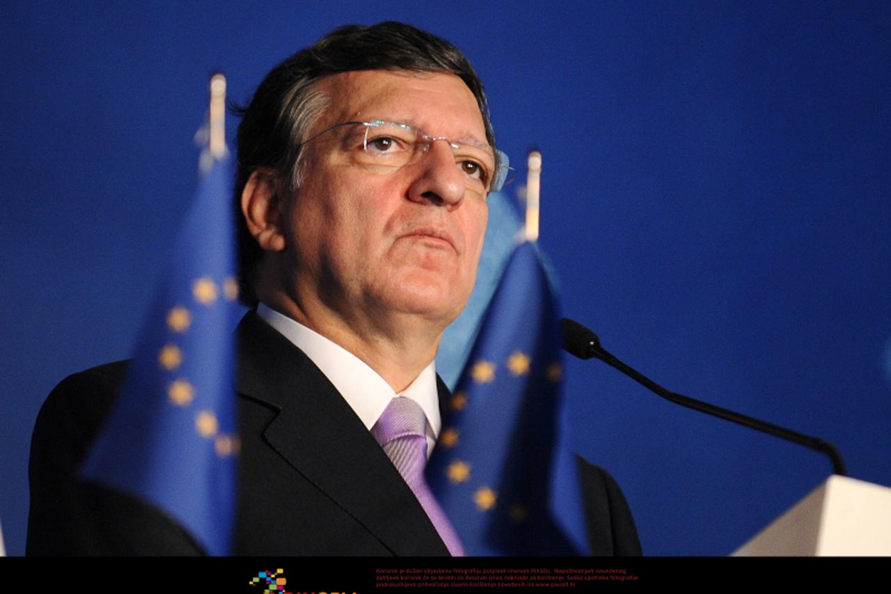 'JosÃ© Manuel Barroso, President of the European Commission attends a press conference during the G20 Summit in Los Cabos, Mexico on June 18 2012. Photo by Lionel Hahn/AbacaUsa.com Photo: Press Assoc