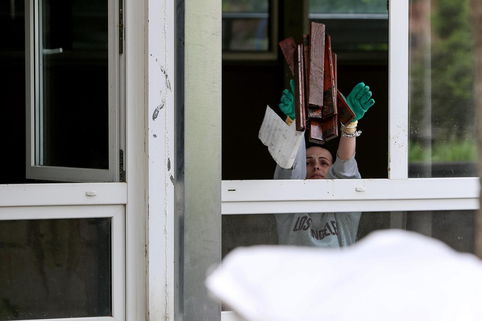 16.05.2023., Obrovac - Srednja skola u Obrovcu pretrpjela je veliku stetu Photo: Sime Zelic/PIXSELL
