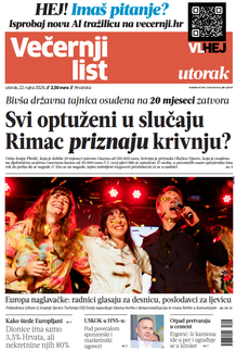 Večernji list naslovnica