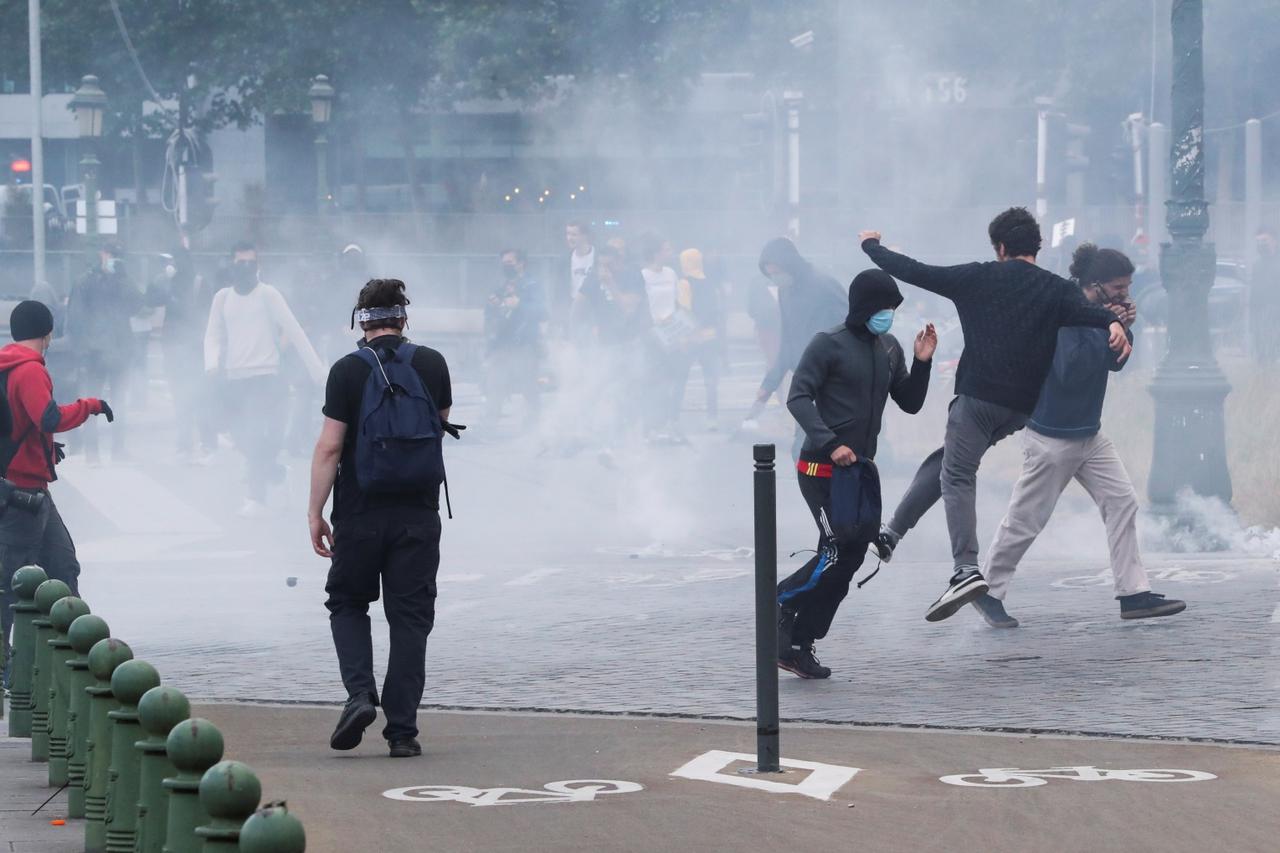 Protest against racial inequality in Brussels