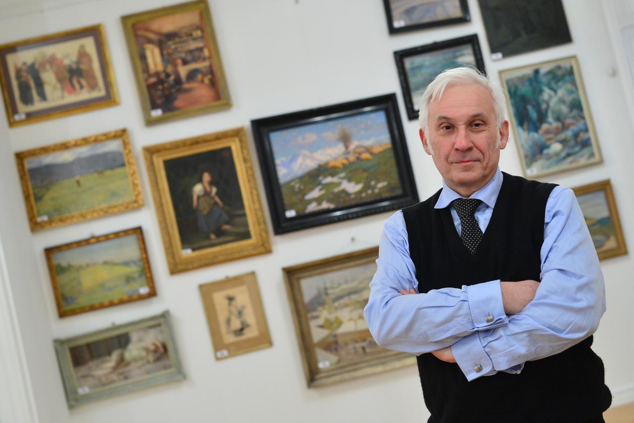18.01.2017. , Zagreb -  Vlado Muzar u Art salonu. Photo: Marko Prpic/PIXSELL