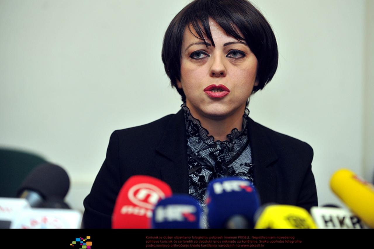 '27.01.2012., Ministarstvo zastite okolisa i prostornog uredjenja, Ulica Republike Austrije 14, Zagreb - Na konferenciji za medije ministrica zastite okolisa i prostornog uredjenja Mirela Holy predsta