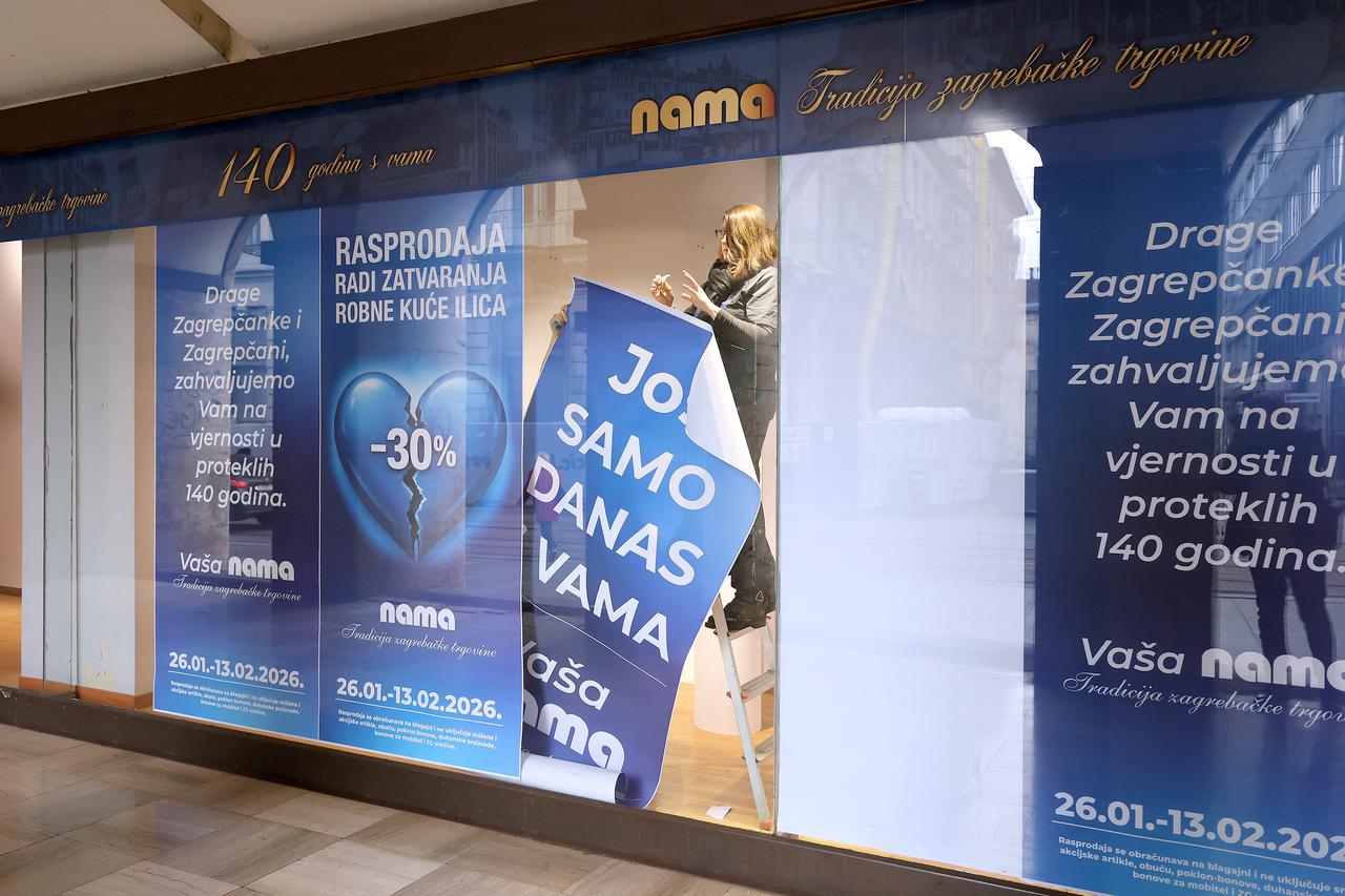 Zagreb: NAMA danas radi zadnji dan