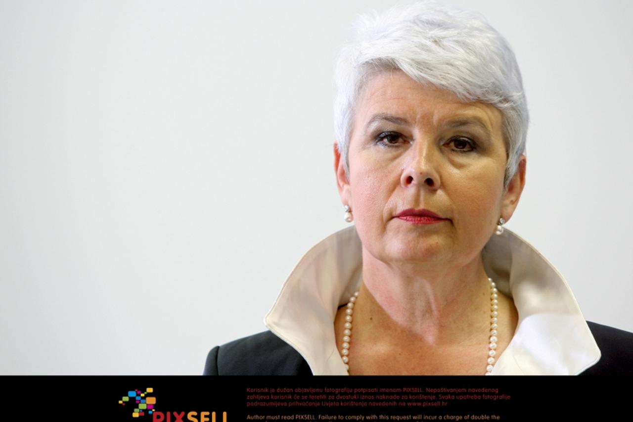 '04.05.2012., Zagreb - Konferencija za novinare na kojoj je Jadranka Kosor, predsjednica HDZ-a objavila da ce Andrej Plenkovic biti kandidat za zamjenika predsjednika HDZ-a na unutarstranackim izborim