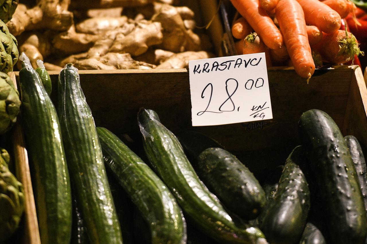 Potrošačka košarica, cijene proizvoda na tržnici u Zagrebu