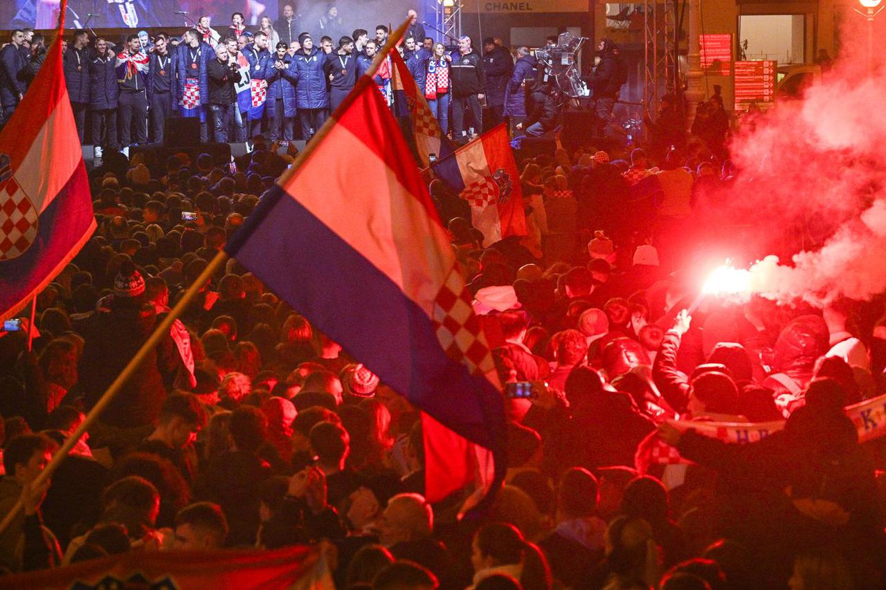 Zagreb: Svečani doček rukometnih reprezentativaca nakon osvojene bronce na Europskom prvenstvu