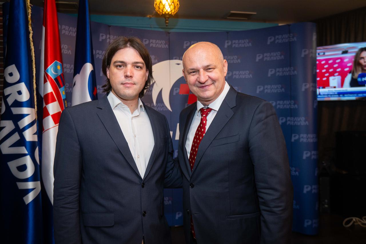 Zagreb: Čekanje izbornih rezultata u stožeru stranke Pravo i pravda, predvođenom kandidatom Mislavom Kolakušićem