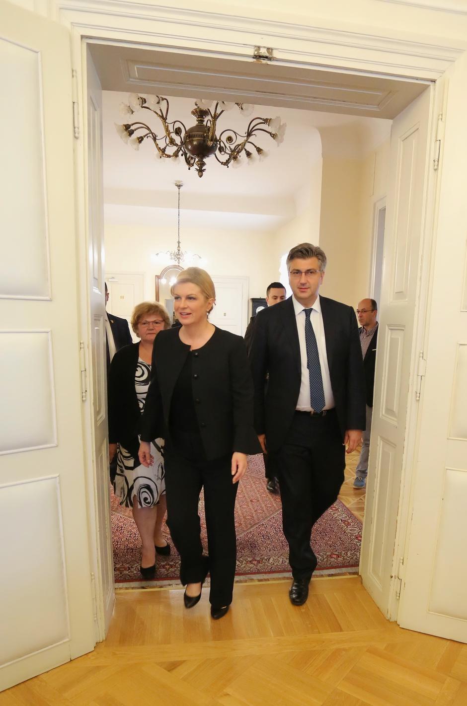 Plenković i Grabar-Kitarović na 5. sjednici Vijeća za demografsku revitalizaciju