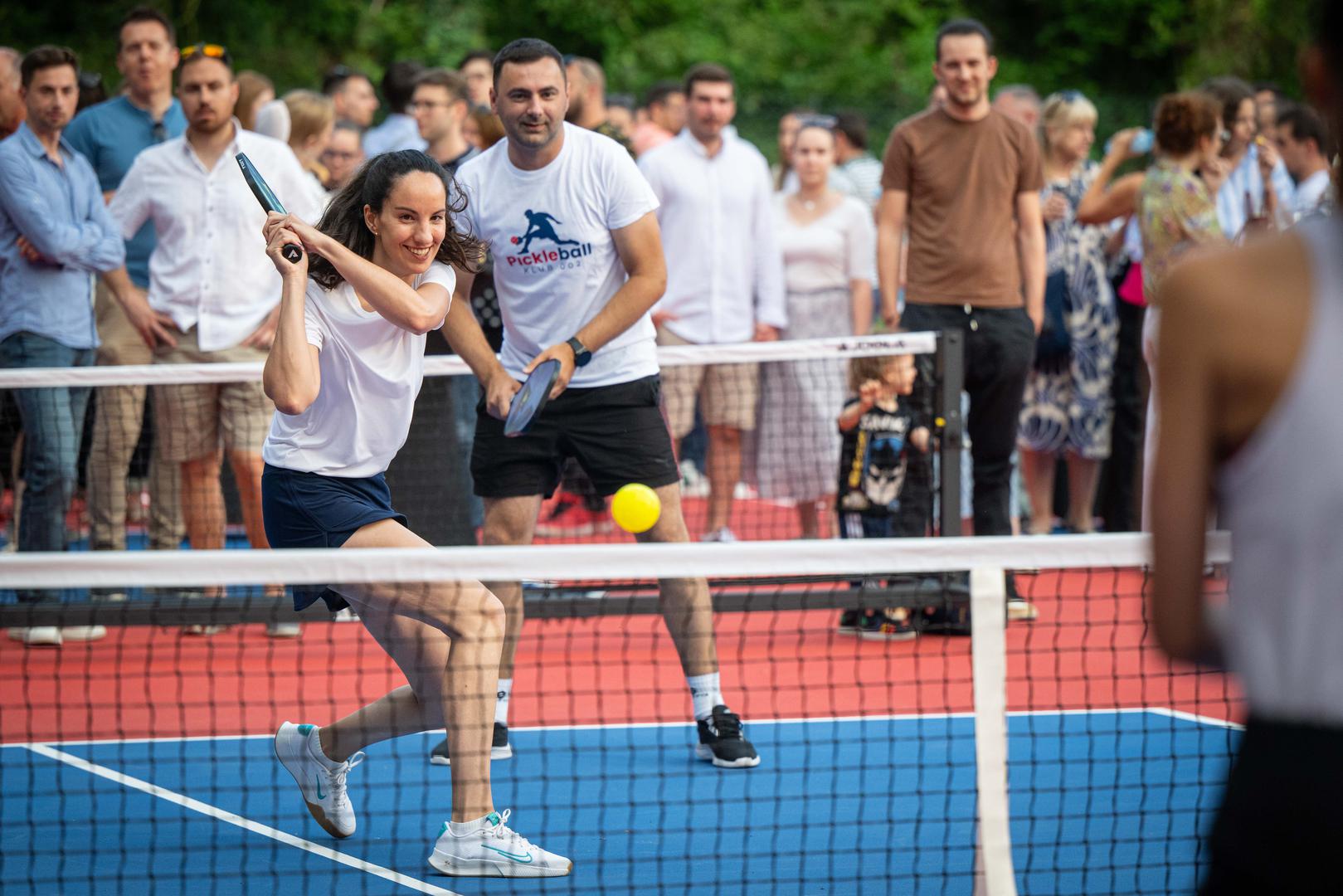 27.06.2024., Zagreb - Sluzbeno otvorenje prvog Pickleball kluba i terena u Zagrebu. Pickleball je kombinacija tenisa, badmintona i stolnog tenisa i hit je u svijetu. Photo: Neva Zganec/PIXSELL