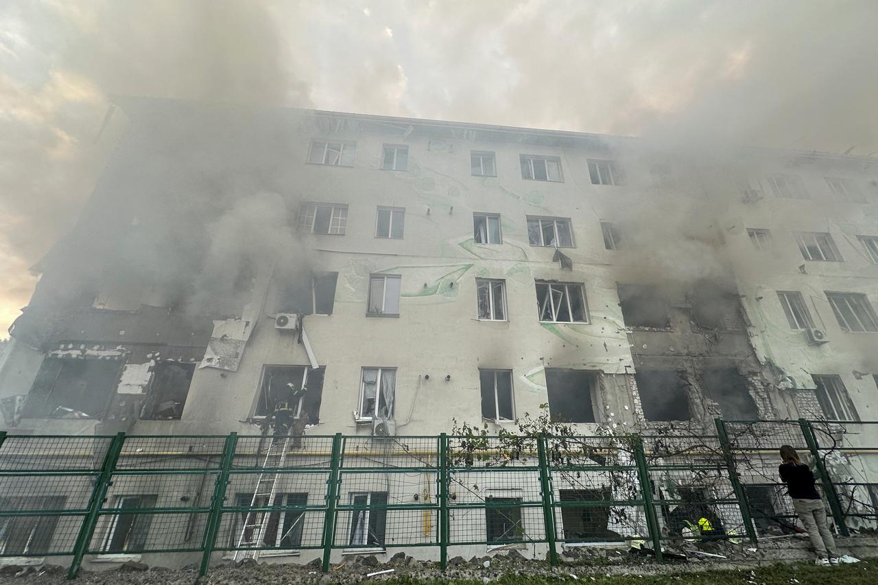 Aftermath of a Russian drone attack in Kharkiv