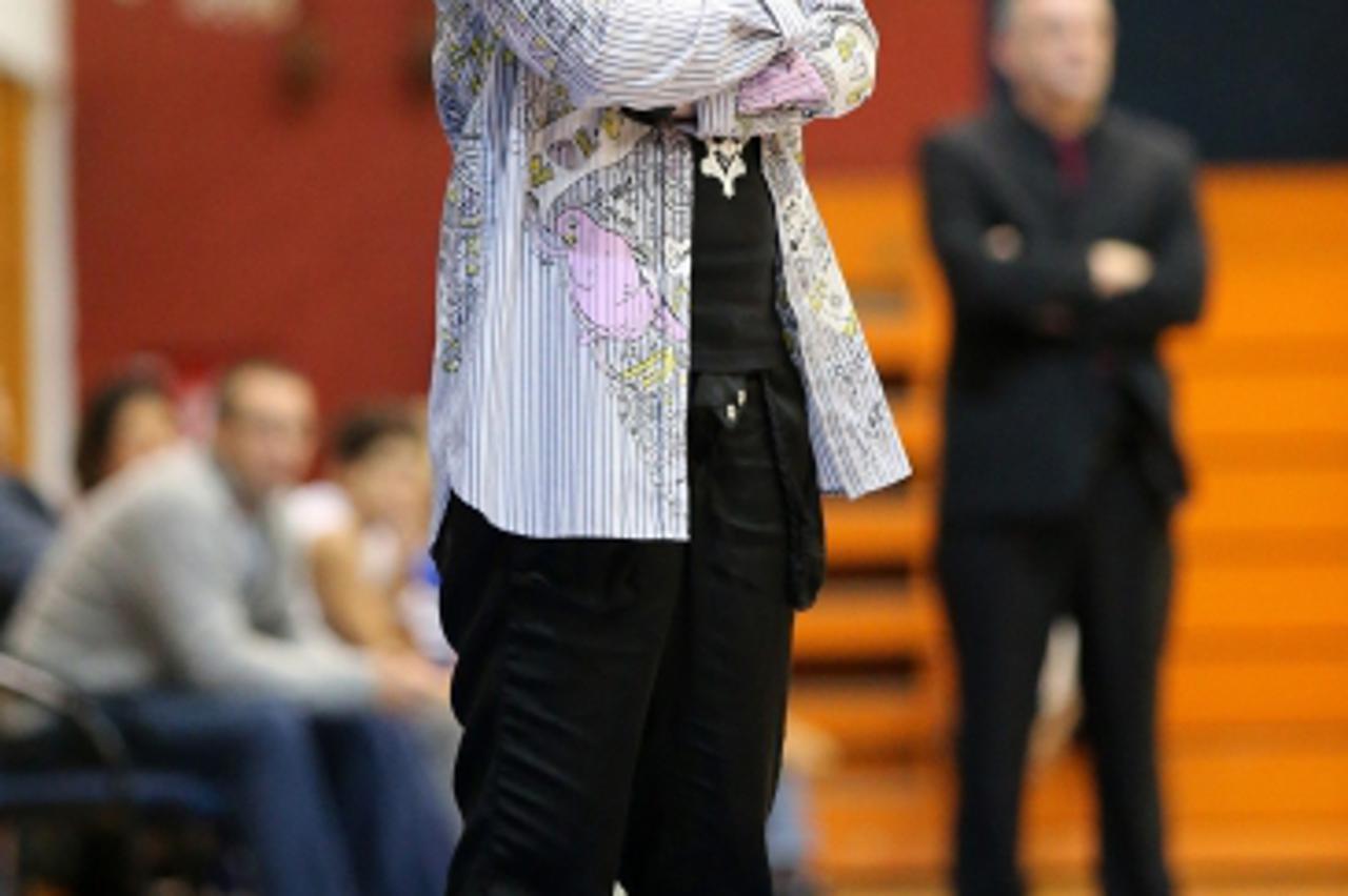'26.09.2012., Zagreb - Regionalna liga. Kosarkaska utakmica ZKK Novi Zagreb - ZKK Partizan. Trenerica Partizana Martina Maljkovic. Photo: Igor Kralj/PIXSELL'