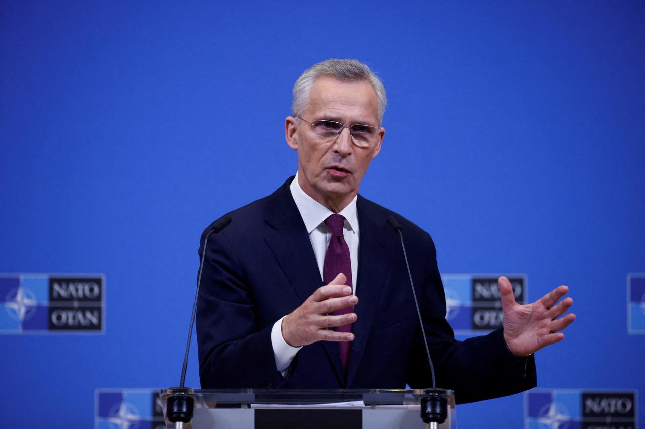 FILE PHOTO: NATO Secretary General Stoltenberg at the NATO Headquarters in Brussels