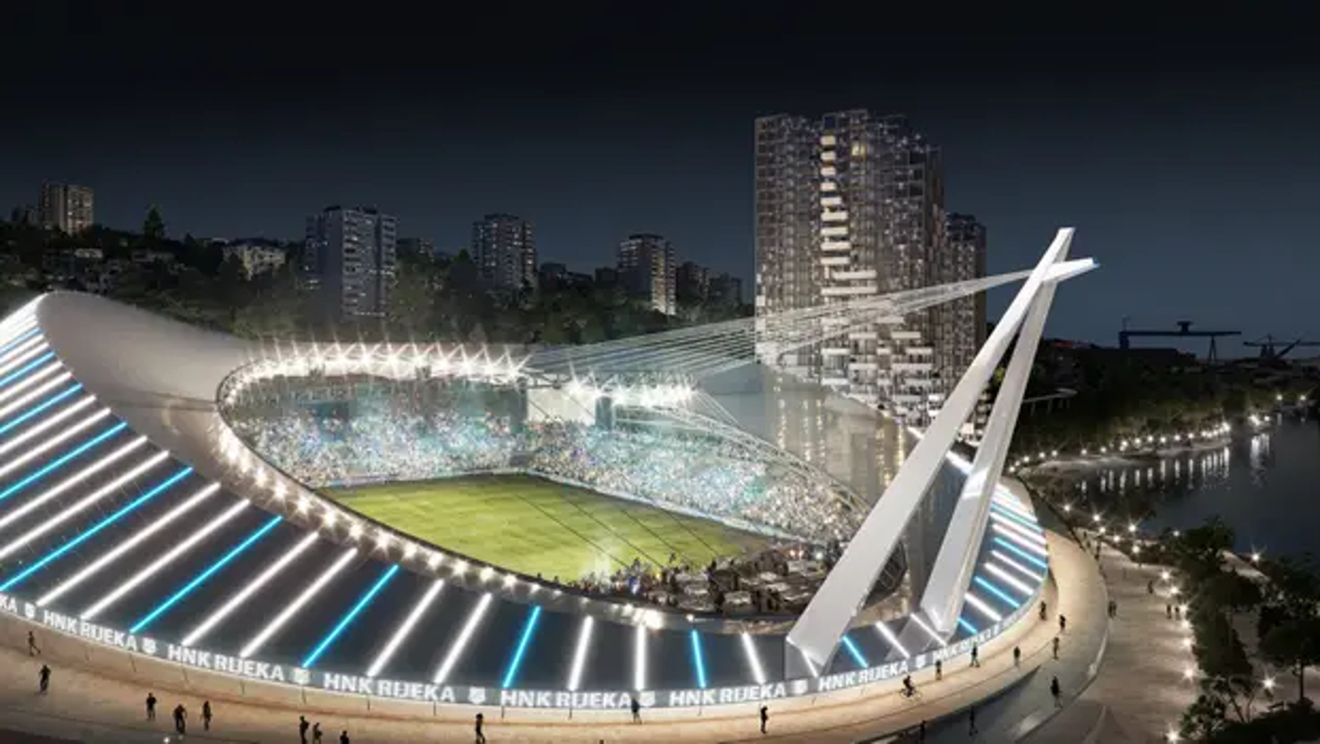 Na predstavljanju projekta tada je bio i ministar mora, prometa i infrastrukture Oleg Butković. ‘Vjerujem da će politika prepoznati projekt, a mi smo dali snažnu podršku obnovi svih stadiona. Idemo prema tome da se i nova Kantrida proglasi strateškim projektom za Republiku Hrvatsku’, rekao je on.