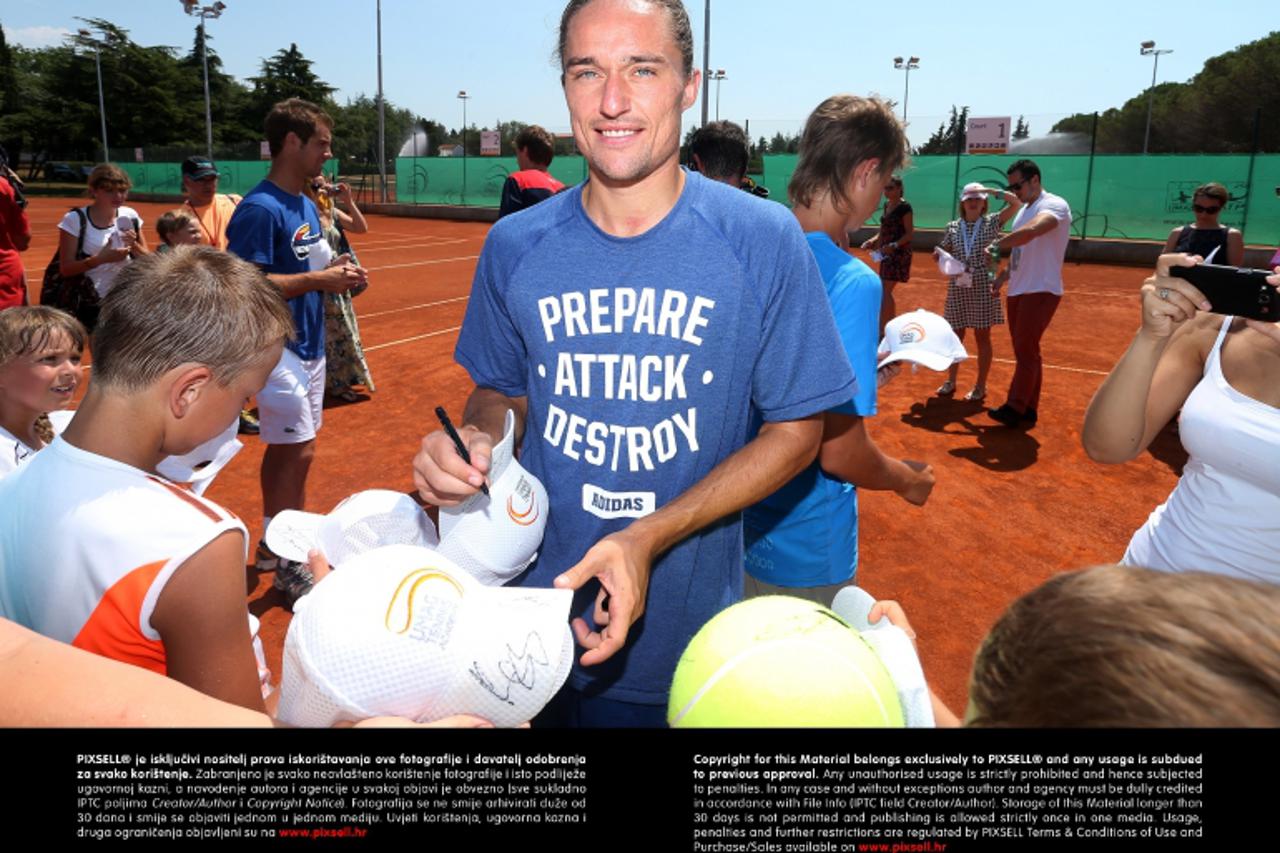'23.07.2013., Umag - Svecano otvorenje Umag Tenis Academy na kojem su prisustvovali i tenisaci Alexandr Dolgopolov, Andreas Seppi i Richard Gasquet. Photo: Slavko Midzor/PIXSELL'