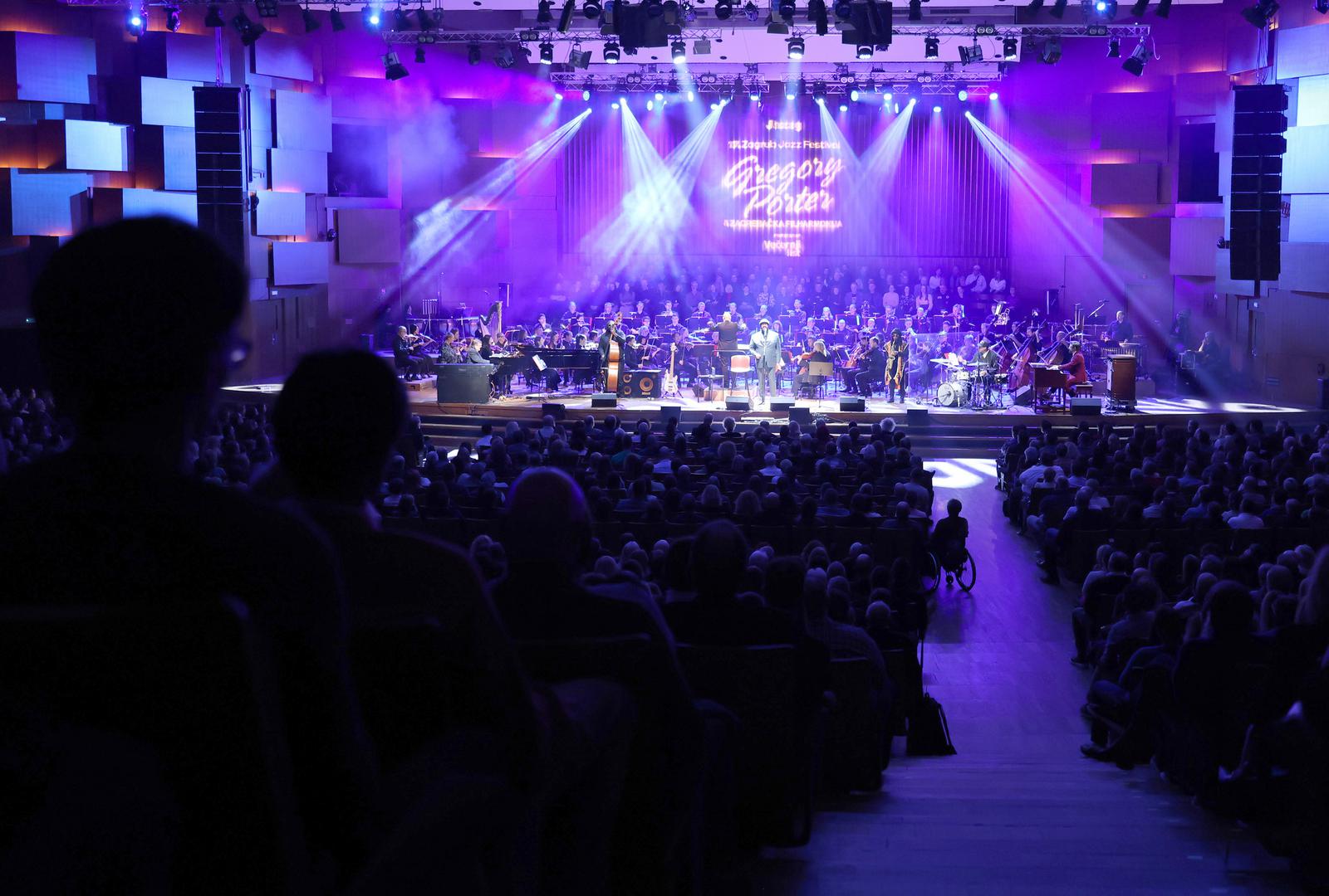 23.01.2026., Zagreb - Nagradjivani americki glazbenik Gregory Porter s bendom u pratnji Zagrebacke filharmonije nastupio  u KD Vatroslav Lisinski povodom otvaranja 17. Zagreb Jazz Festivala.   Photo: Emica Elvedji/PIXSELL