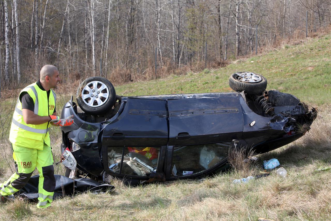 Prometna nesreća na autocesti kod Vukove Gorice