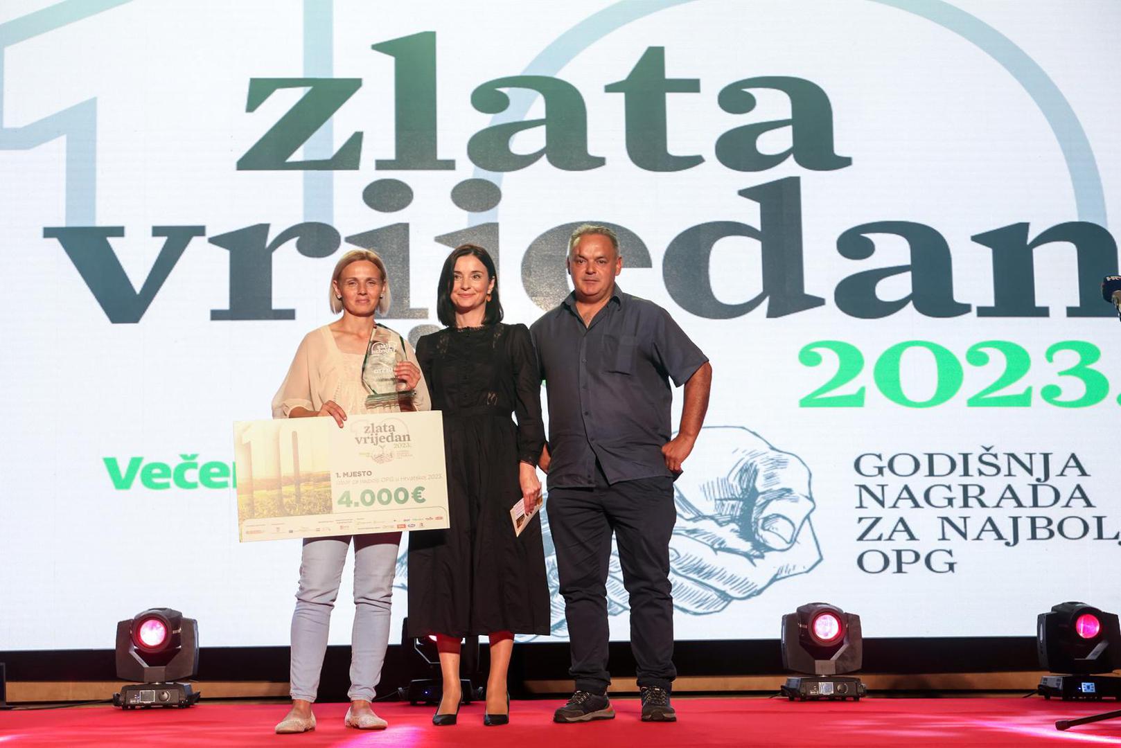 15.09.2023., Zagreb - Svecano proglasenje pobjednika izbora za najbolji OPG u Hrvatskoj „Zlata vrijedan“ u Bocarskom domu. Photo: Boris Scitar/PIXSELL