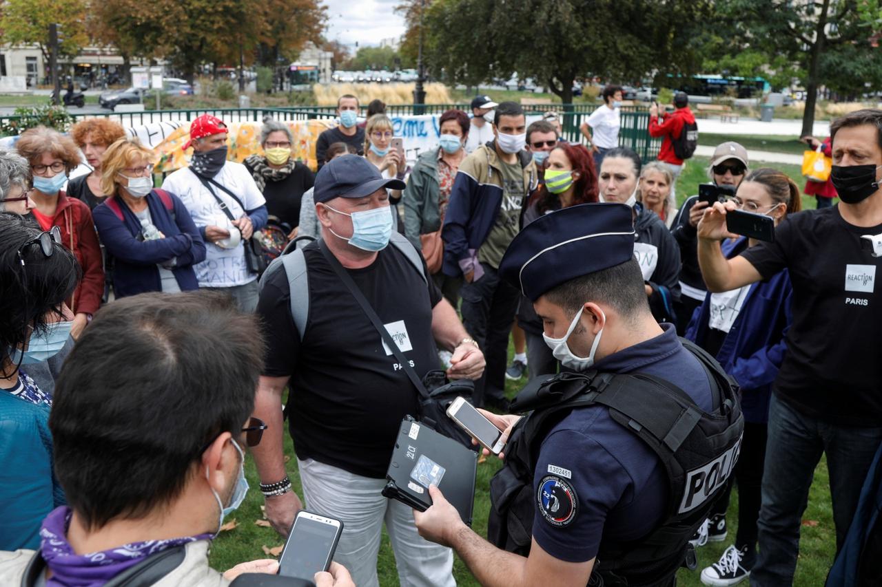 Protest against the coronavirus disease (COVID-19) restrictions in Paris