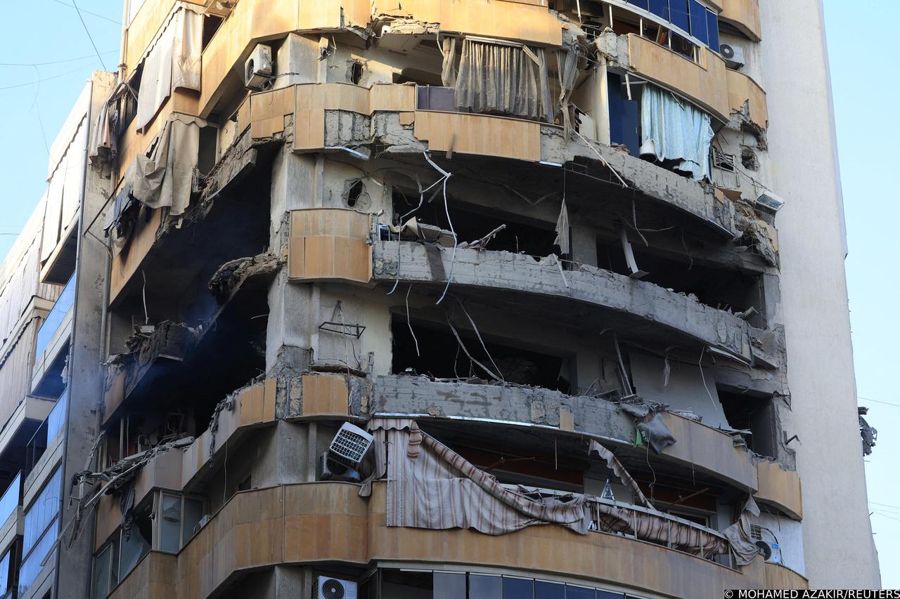 Aftermath of an Israeli strike, in Beirut