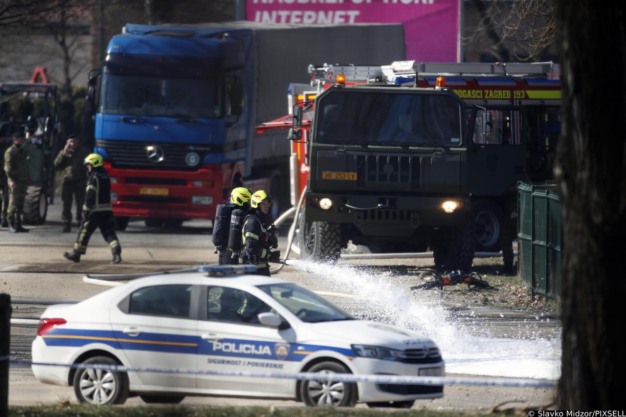 Zagreb: Nastavak očevida nakon pada letjelice na Jarunu