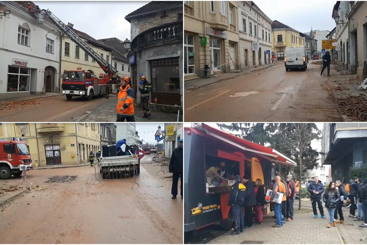 Ulice Petrinje u ponedjeljak 4. siječnja