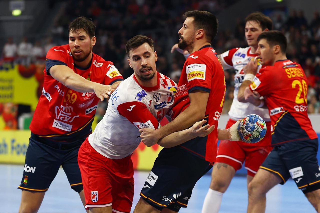 EHF 2024 Men's European Handball Championship - Preliminary Round - Group B - Spain v Croatia