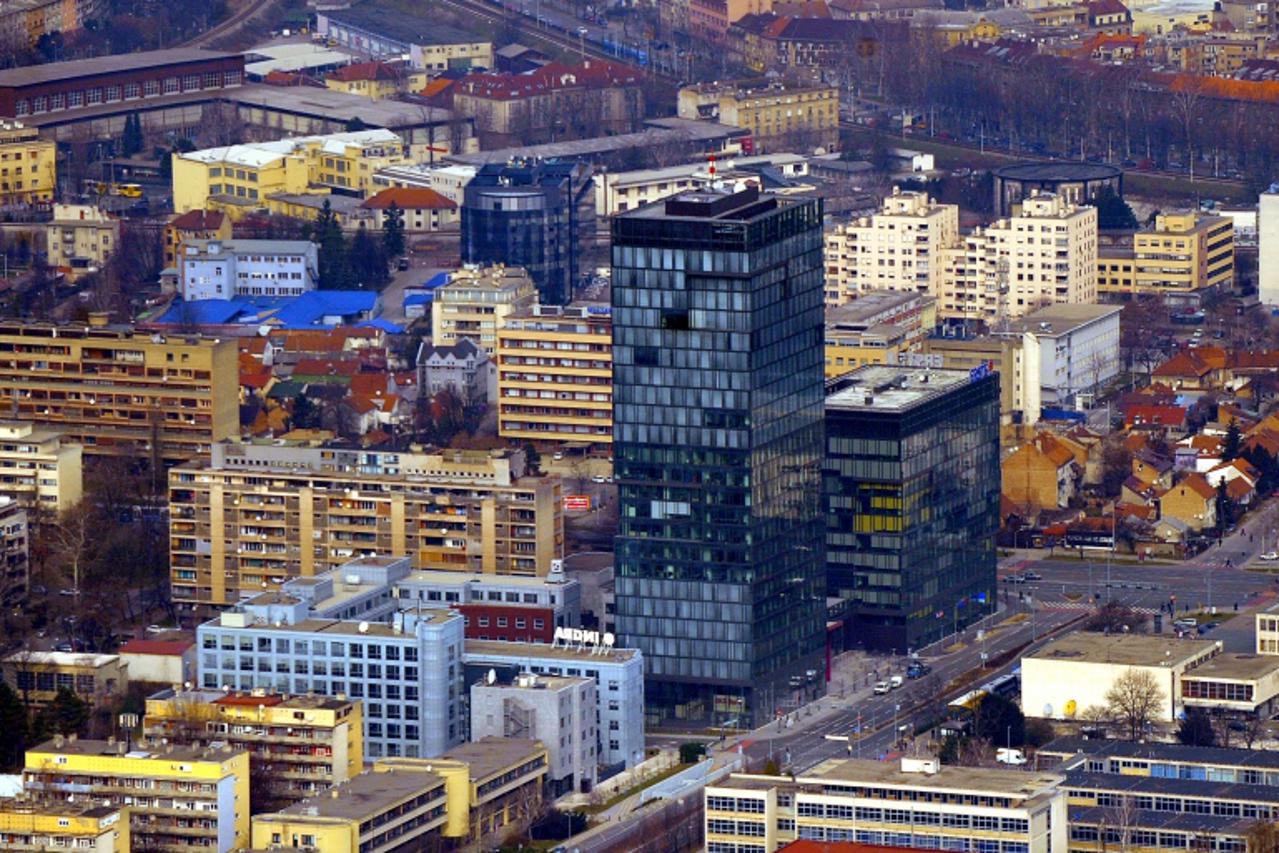 'gradska.....zagreb.....21.02.2009.  zagreb iz zraka - vrbic, euro tower     Photo: Marko Lukunic/Vecernji list'