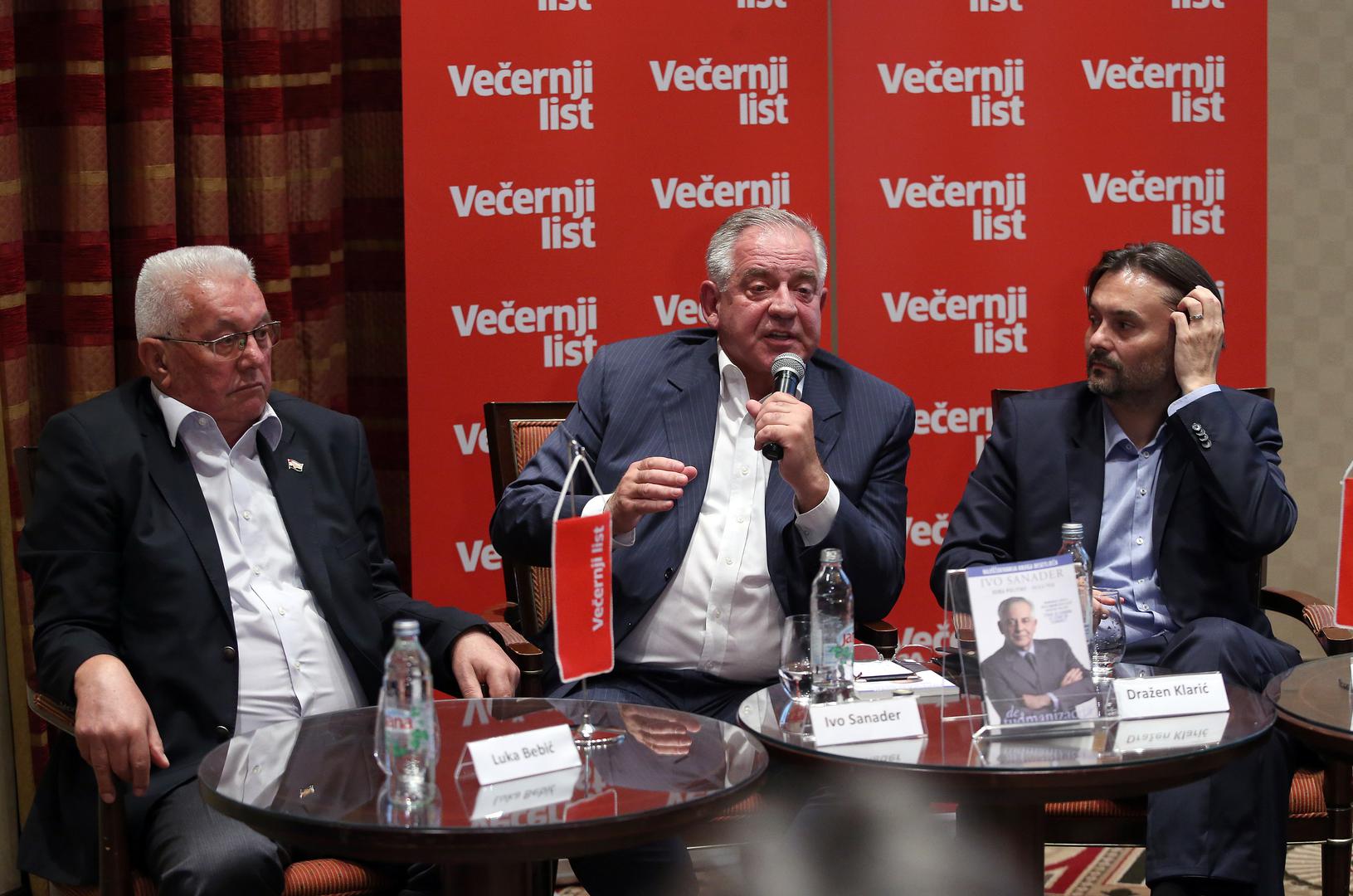 Luka Bebić, Ivo Sanader i glavni urednik Večernjeg lista Dražen Klarić