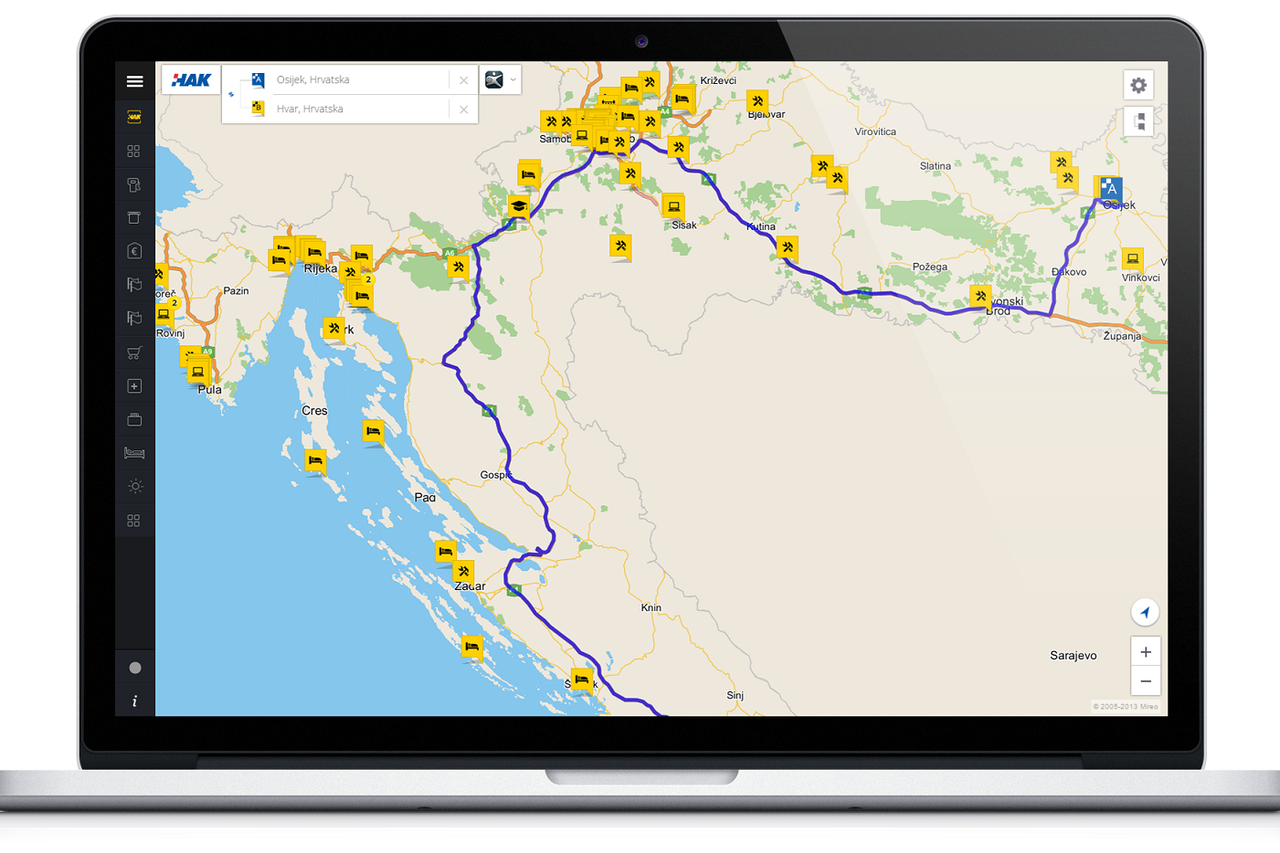 HAK interaktivna karta