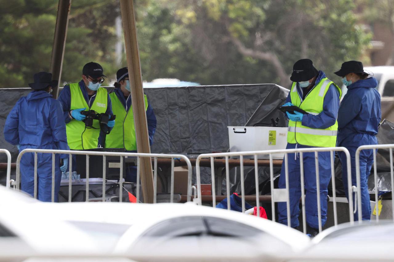 Aftermath of shooting incident at Bondi Beach in Sydney