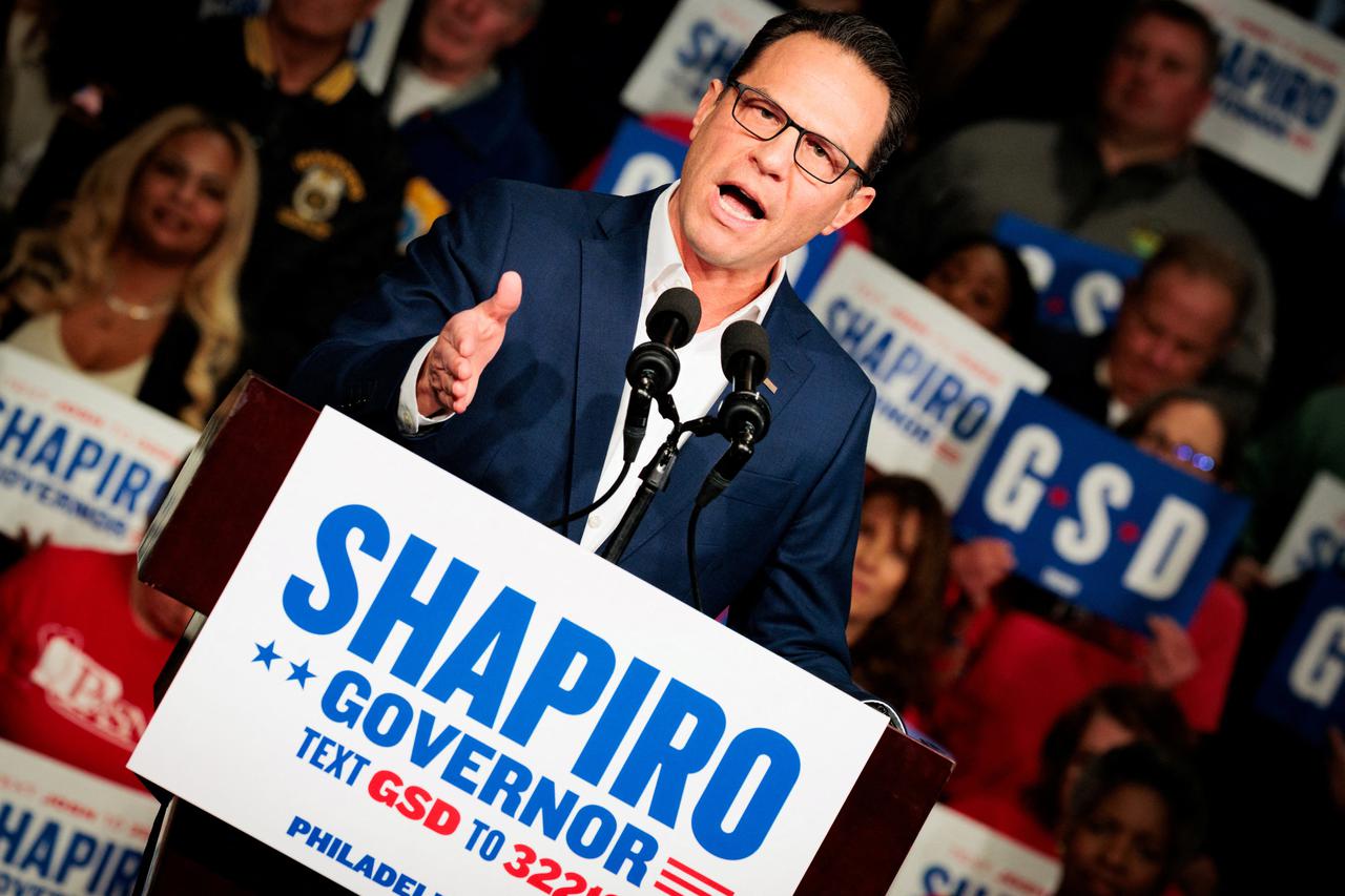 Governor of Pennsylvania Josh Shapiro announces his re-election campaign at a kickoff rally in Philadelphia