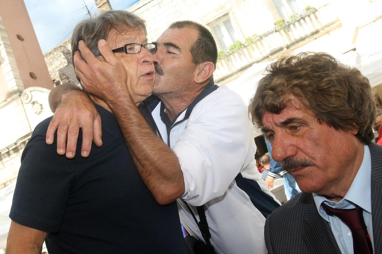 13.9.2014., Zadar -  Miroslav Ciro Blazevic, nivi trener NK Zadra rado je vidjen na Kalelargi. Photo: Dino Stanin/PIXSELL