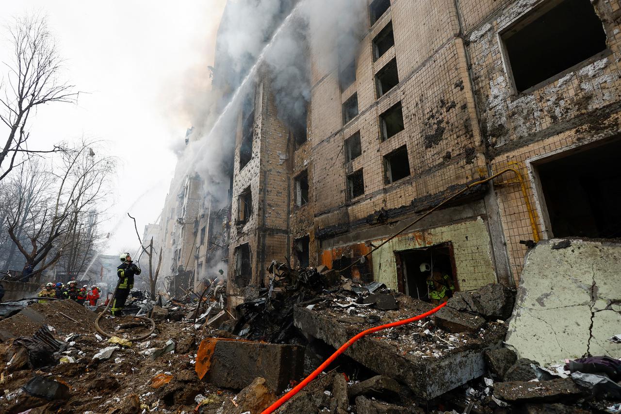 Aftermath of a Russian missile attack in Kyiv