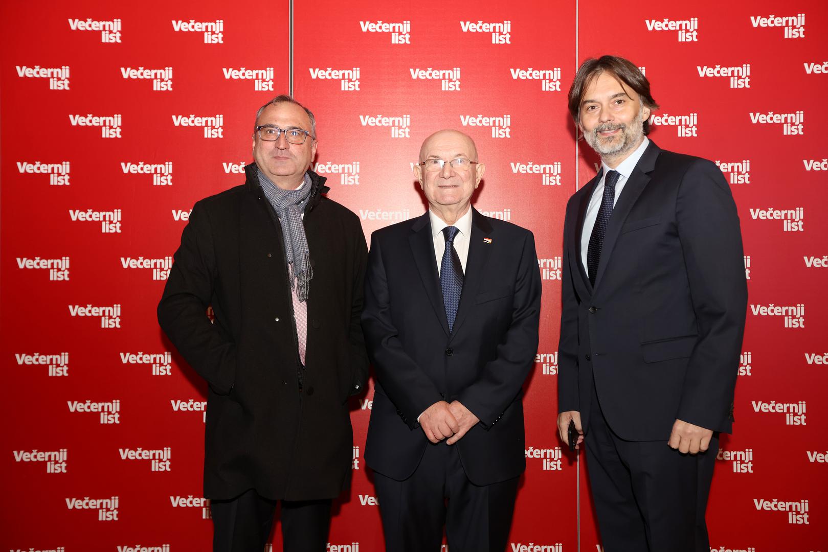 16.01.2023., Zagreb - U Nacionalnoj i sveucilisnoj knjiznici odrzana je promocija 2. dopunjenog izdanja knjige "Diplomatska oluja" Mate Granica. Mate Granic, glavni urednik Vecernjeg lista Drazen Klaric Photo: Boris Scitar/Vecernji list/PIXSELL