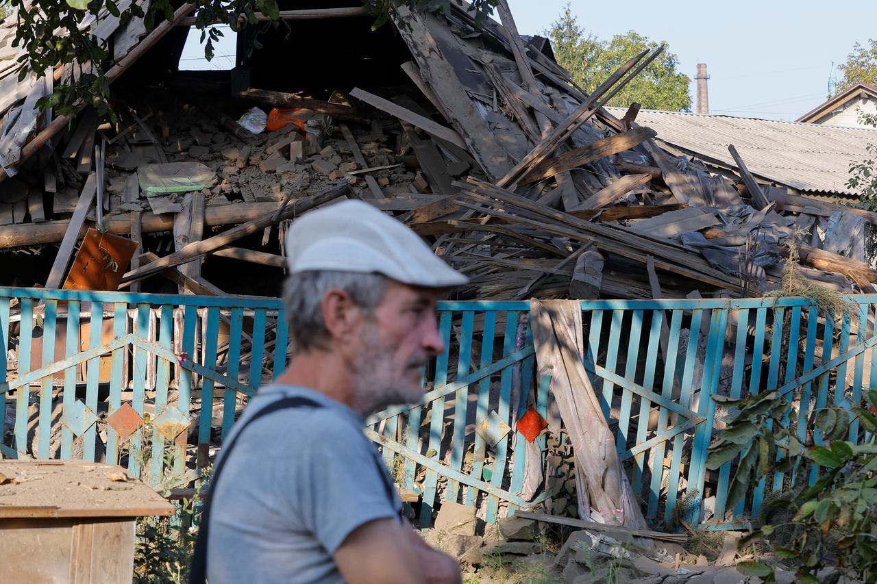 Aftermath of recent shelling in Donetsk