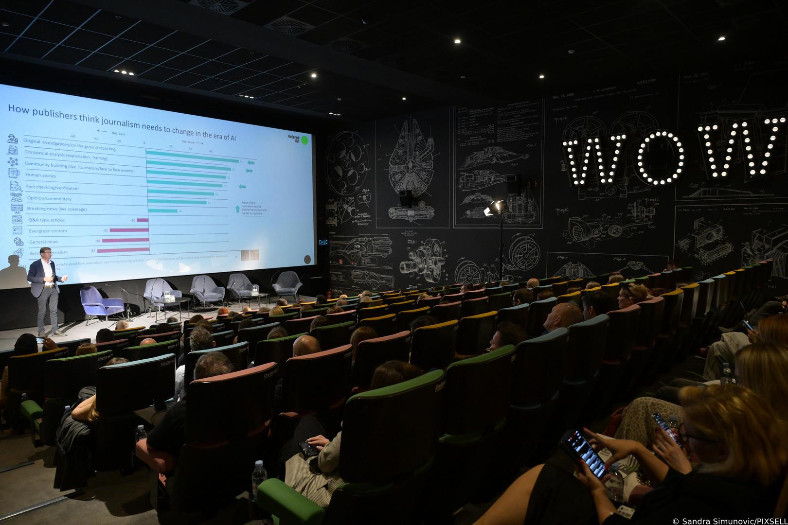 26.05.2026., Zagreb - Konferencija "In media press" u Kaptol Boutique Cinema. Keynote predavanje: "Kome danas vjerujemo?"Nic Newman/ Reuters Photo: Sandra Simunovic/PIXSELL
