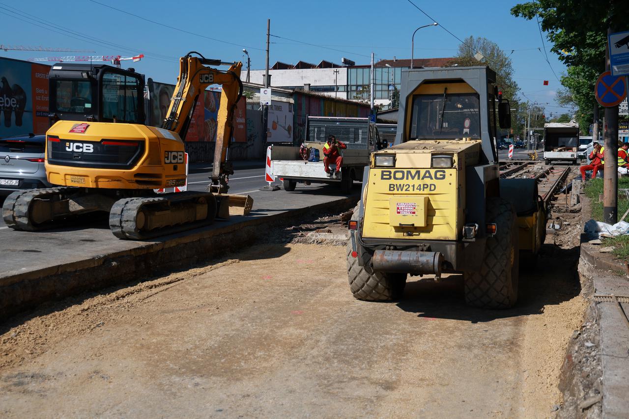 Zagreb: Radovi na rekonstrukciji tramvajske pruge kod Branimir centra