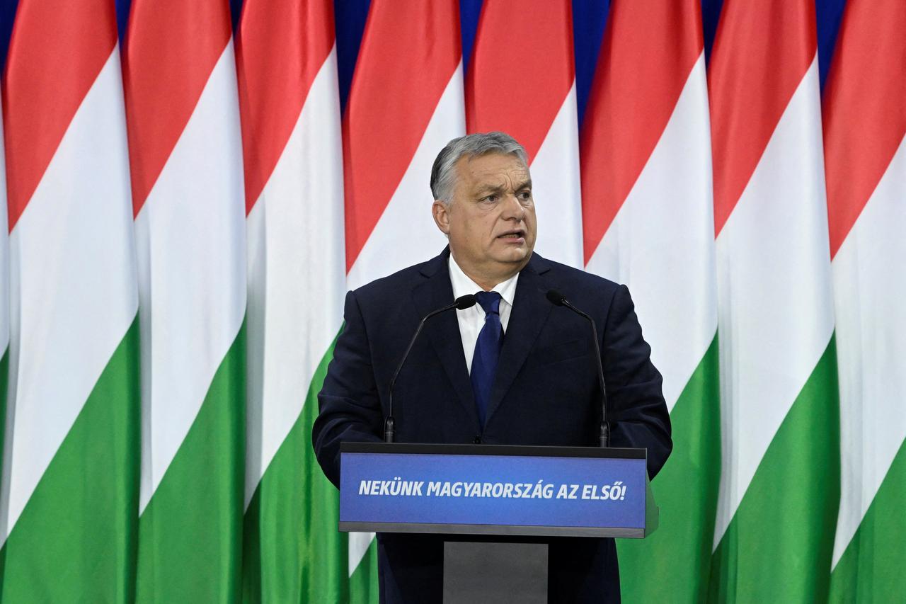 Hungarian Prime Minister Orban delivers his annual State of the Nation speech, in Budapest