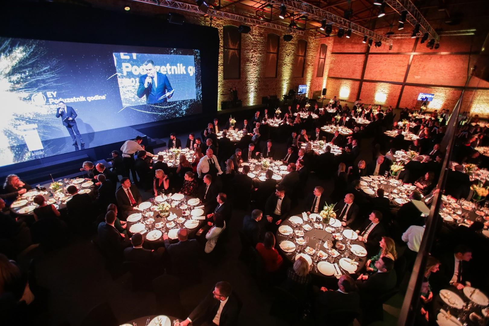 Svečanost dodjele nagrade EY Poduzetnik godine 2019. održane u Laubi 