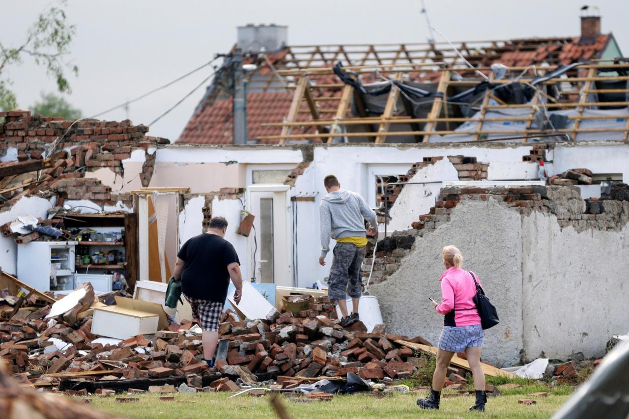 Aftermath of rare tornado in Czech Republic