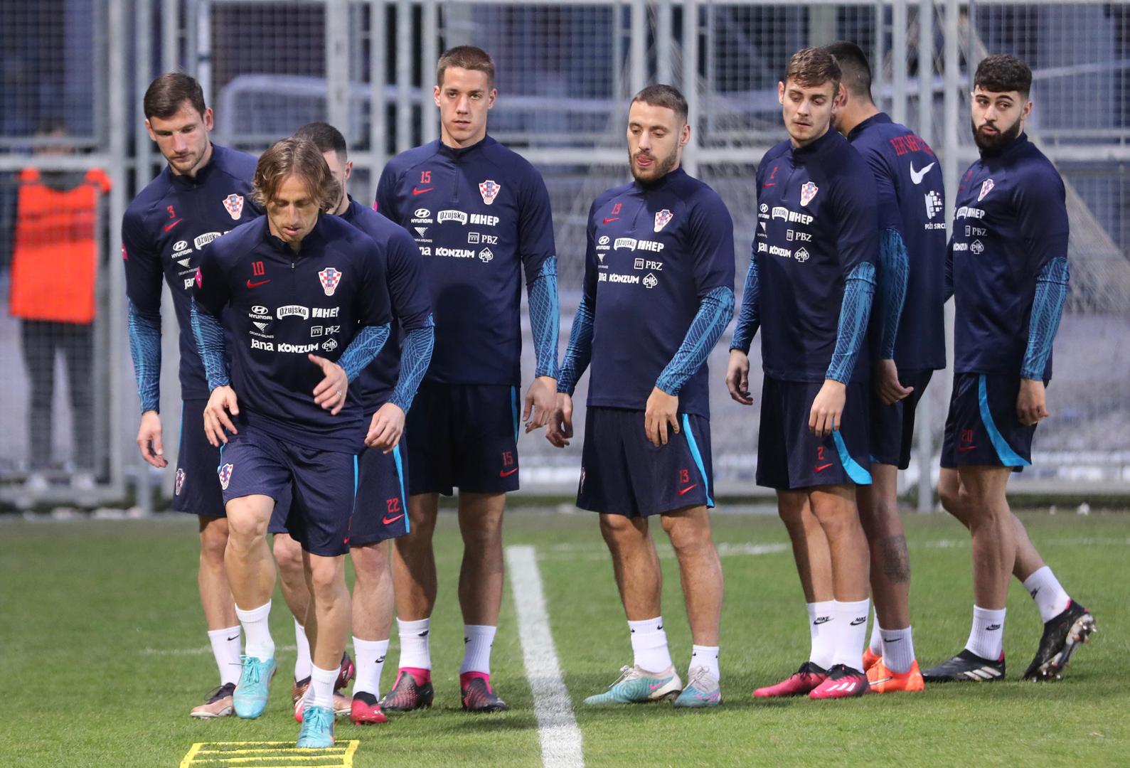 21.03.2023., Split - Na stadionu Hrvatski vitezovi odrzan je trening hrvatske nogometne reprezentacije uoci utakmice kvalifikacija za EURO 2024. koju igraju protiv Walesa. Luka Modric Photo: Ivo Cagalj/PIXSELL