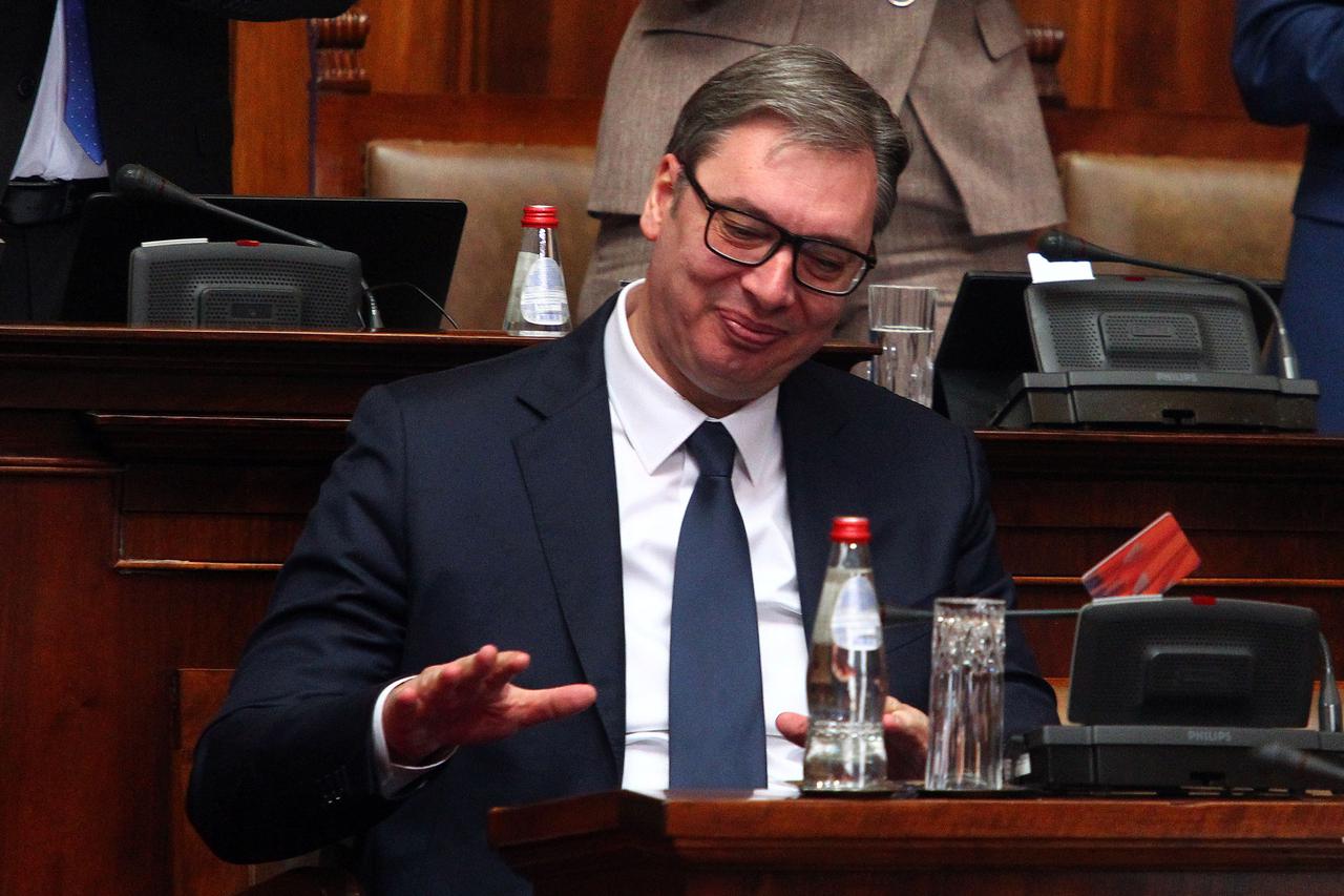 03, February, 2023, Belgrade - The plenary session on Kosovo and Metohija continued in the House of the National Assembly, attended by the President of Serbia, Aleksandar Vucic