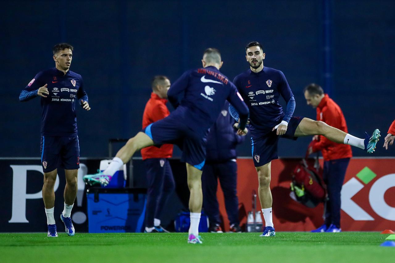 Zagreb: Trening nogometne reprezentacije uoči utakmice s Latvijom